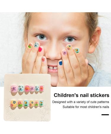 Smbcgdm Cute Fake Nails Self-adhesive False 12pcs Kids Cartoon Christmas Themed Pattern Embossed Press on Diy Art D - Buy Online on GoSupps.com