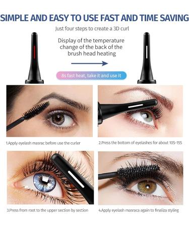 Eyelash Curler Long-Lasting Curl Heated Eyelash Curler Instant Heat-Up Eyelash Curler With Comb The effect Is Obvious Easy To Use Built-in Safety Features Safe For Lashes Portable And Compact(01 147g) 01 147g - Buy Online on GoSupps.com