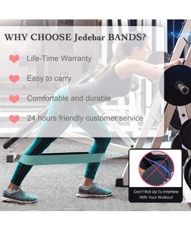Jedebar Non-Slip Fabric Booty Bands - Green-Light Resistance for Glutes, Hips, Legs - Yoga, Pilates, Exercise - 3 Strength Levels - Physiotherapy and Recovery - Buy Online on GoSupps.com