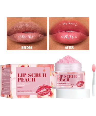 Moisturizing Lip Scrub Lip Care Scrub Peach Lip Balm Sleeping Masque | Smoothing 30ml Lip Care Product Repairs Lip Wrinkles Dry Cracked Peeling Lip - Buy Online on GoSupps.com