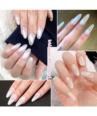 6 Colors White Pearl Chrome Nail Powder Kit | Holographic Mermaid Pigment for Stunning Nail Art - Iridescent & Pearlescent Effects - Buy Online on GoSupps.com