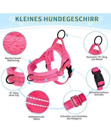 Eyein No-Pull Dog Harness with Leash - Adjustable Reflective Padded Design for Puppies Small & Large Dogs - Pink XS - Buy Online on GoSupps.com