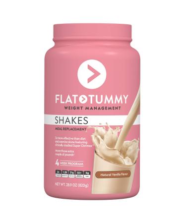 Flat Tummy Meal Replacement Shake  Vanilla, 20 Servings - Plant Based Protein Powder for Women - Vegan, Gluten Free, Dairy Free  Vitamins & Minerals  Keto-Friendly Shakes for Weight Management