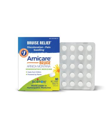 Boiron Arnicare Bruise for Relief of Pain or Swelling from Injuries, and Discoloration of Bruises - 60 Tablets