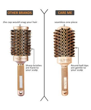 Boars Round Brush for Shoulder Length Hair - 1.7 Inch Ceramic Barrel for Blow Drying, Straightening, Styling, Curling - Vented Roller with Bristles - Pack of 1 - Buy Online on GoSupps.com