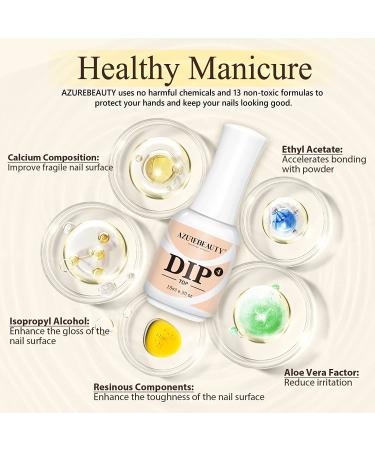 AZUREBEAUTY Dip Powder Top Coat 15ml - Professional Finish for Nail Dipping Set | French Nails Art, Manicure, DIY Salon - Beginners Essential - Buy Online on GoSupps.com