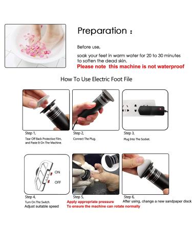 Upgraded Electric Callus Remover - Adjustable Speed & 60 Replacement Sandpaper Discs - Professional Pedicure for Men & Women - Black - Buy Online on GoSupps.com