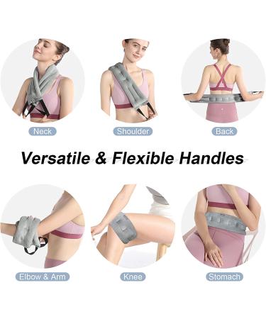 SuzziPad Microwave Heating Pad for Neck, Shoulders, Back, Knee & Ankle Pain Relief - Moist Heat Pack with Handle for Sore Muscles & Joints - Grey - Buy Online on GoSupps.com