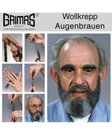 Grimas Wollklpp 1m - Medium-Sized Braided Colored Sheep Wool for Beards Chops Eyebrows & Body Hair | International Shipping - Buy Online on GoSupps.com