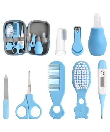 HOXFLY 8-Piece Baby Care Set | Portable Newborn Health Essentials | Nail File Toothbrush Cutter Scissors Aspirator & Thermometer - Buy Online on GoSupps.com