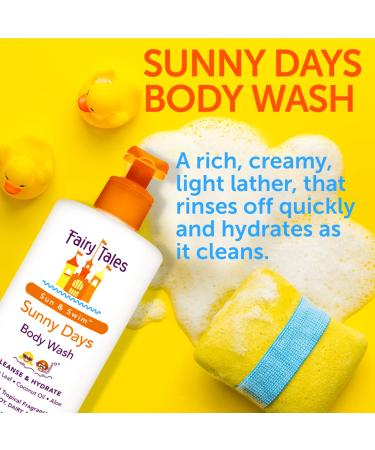 Fairy Tales Sunny Days Chlorine Removal Body Wash - 16oz Pump - For Swimmers of All Ages - Removes Chlorine, Salt, and Sunscreen Safely - No Harsh Chemicals - Buy Online on GoSupps.com