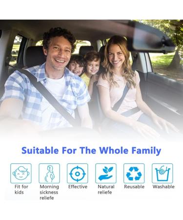 5 Pairs Anti-Travel Sickness Acupressure Bracelets - Nausea Relief for Adults & Kids | Side Effect-Free Wristbands - Buy Online on GoSupps.com