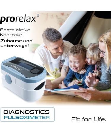 Prorelax Pulsoximeter - Monitor Heart Rate Pulse & Oxygen Levels | Easy Finger Measurement & Large LED Display - Buy Online on GoSupps.com