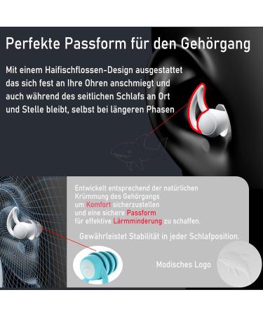 High-Quality Silicone Ear Plugs for Sleeping | 20 dB Noise Insulation | Soft & Reusable | Ideal for Travel Concerts & Snoring - 1 Pair (Blue) - Buy Online on GoSupps.com