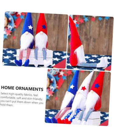 Cabilock 1pc Independence Day Doll Decor Desk Topper Shamrock Bracelet Desktop Faceless Doll Props Household Red 29x22x9cm - Buy Online on GoSupps.com