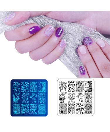 Biutee Nail Stamping Plates Set - 12pcs Image Plates with Stamper, Scraper, and Storage Bag - Nail Art Stencil Tool Kit - 14 Piece Set - Buy Online on GoSupps.com