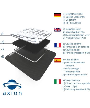 Buy Axion 12x7 cm Reusable Adhesive Electrode Pads - High Conductivity TENS & EMS - Certified Medical Device - Buy Online on GoSupps.com