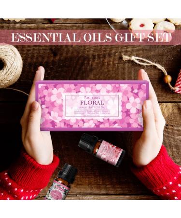 SALKING Essential Oils Set - 100% Pure Aromatherapy Gift for Diffusers - Lavender, Rose, Jasmine, Cherry Blossom, Gardenia, Chamomile - 6 x 10 ML - Buy Online on GoSupps.com