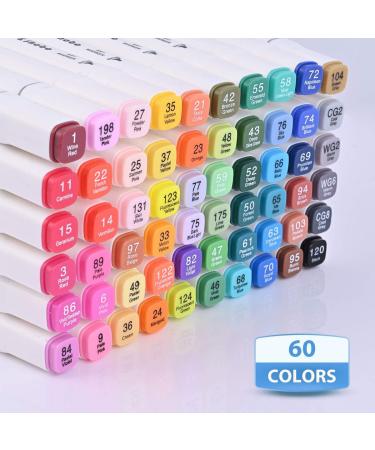 Dabo&Shobo 60 Colors Alcohol Markers - Dual Tip Art Markers for Kids & Adults - Buy Online on GoSupps.com
