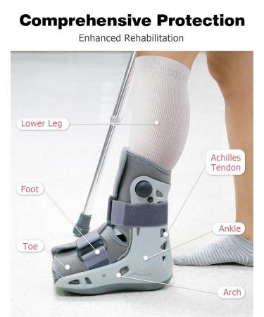 Walking Boot Socks - 2 Pairs Liner for Orthopedic & Medical Boots | Comfortable Black & White Socks for Men & Women - Buy Online on GoSupps.com