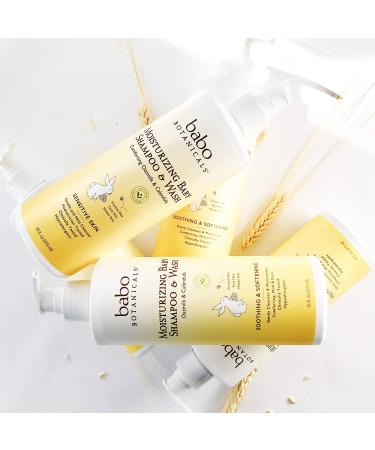 Babo Botanicals 2-in-1 Shampoo & Wash - Hypoallergenic Plant-Based Cleanser with Organic Calendula & Oat Milk for Sensitive Skin - 16 fl. oz. - Buy Online on GoSupps.com