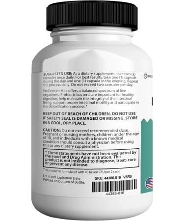 DentiCore Max for Gums and Teeth Health - 40 Billion CFU Advanced Oral Probiotics Fresh Breath Support - 60 Capsules (1 Pack) - Buy Online on GoSupps.com