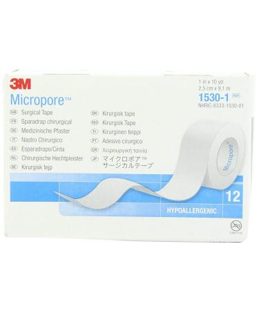 3M Micropore Paper Tape - White 1 X 10Yds (Box of 12)(Pack of 2) - Buy Online on GoSupps.com