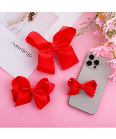 Yolev 6PCS Hair Bows for Girls - Hair Accessories for Teens, Toddlers & Kids - Red Hair Clips (6, 4, 3 Sizes) - Buy Online on GoSupps.com