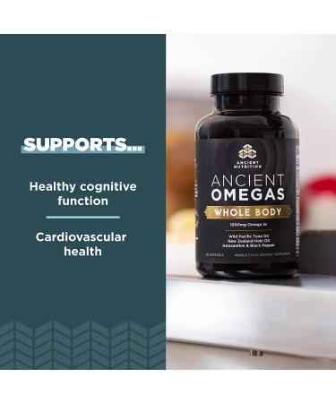 Ancient Nutrition Ancient Omegas Whole Body - Wild Caught Fish Oil Supplement - 90 Capsules - Buy Online on GoSupps.com