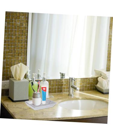 Homsfou 2-Piece Marble Ceramic Tray Set - Multi-Purpose Storage Decor for Valentine's Day - Exquisite Dark Gray 13.8x10.2cm - Buy Online on GoSupps.com