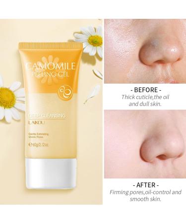 Chamomile Exfoliating Gel - Deep Cleansing Pore Tightening & Hydrating (60g) | Gentle Exfoliation for Improved Skin Tone - Buy Online on GoSupps.com