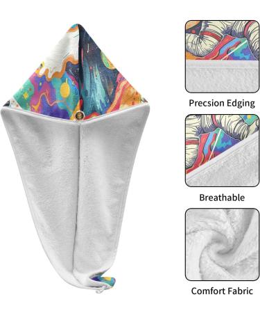 Buy Astronaut Galaxy Space Hair Towel 2 Pack - Super Absorbent Quick Dry Hair Turbans for Women & Girls | Perfect for International Shipping - Buy Online on GoSupps.com