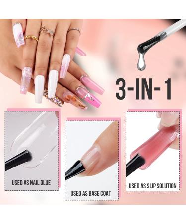 Natural Nail Dehydrator & Primer Bundle for Acrylic Nails and Gel Polish | 3-in-1 Super Strong UV Gel Glue for Fake Nails - Buy Online on GoSupps.com