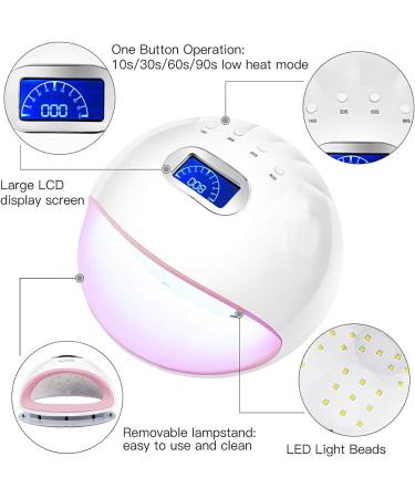 AISENPARTS 72W UV LED Nail Lamp Curing Lamp Gel Nail Dryer with Automatic Sensor 4 Timer Setting Professional Gel Polish Light for Salon and Home Use - Buy Online on GoSupps.com