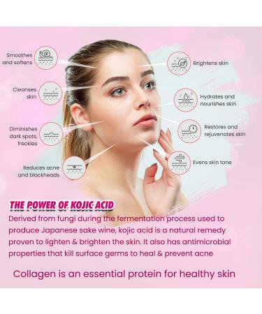 Healov Kojic Acid Soap for Face & Body - Natural Collagen & Kojic Acid Bar for Even Tone & Glowing Skin - 5.6oz - All Skin Types - Buy Online on GoSupps.com