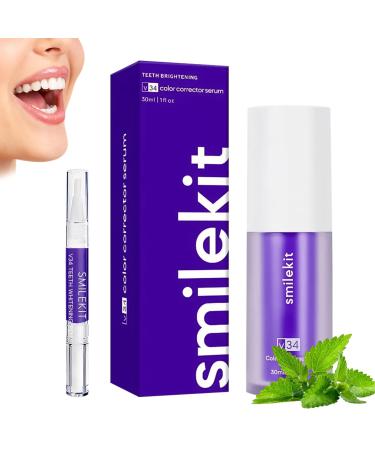 Whitening Purple Toothpaste 2PCS Hi Smile Color Correcting Whitening Toothpaste Teeth Whitening Purple Toothpaste Violet Product Whiten Teeth Oral Cleaning Diamond Smile