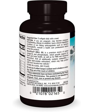 Source Naturals ArcticPure Krill Oil 500 mg - 60 Softgels for Omega-3 and Antioxidants - Buy Online on GoSupps.com