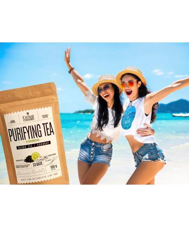  CAMINO DE CABRAS PREMIUM DETOX TEA - Exclusive Earl Grey with Ceylon & Assam Black Tea Bergamot Coconut Lemon Pomegranate Calendula & Blue Flowers - Wellness Herbal Tea 100g - Buy Online on GoSupps.com