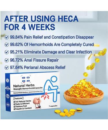 Heca Natural Herbal Hemorrhoid Capsules 2023 - Natural Relief for Hemorrhoids - 2pcs - Buy Online on GoSupps.com