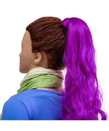 Buy Hair2Heart Bubblegum Pink 60cm 100g Ponytail & Braid Wavy Extensions - International Shipping Available - Buy Online on GoSupps.com