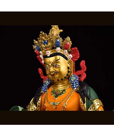 Buddha Statue Beautiful Painted Buddha Statue Copper God of Fortune Chinese New Gift Attract Wealth and Good Luck Buddha Figurine Home Decor Statue Garden Buddha Statues - Buy Online on GoSupps.com