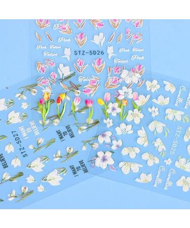 DIY Embossed Decals Stickers & Decals Adhesive Nail Art Sticker Wedding Nail Nail Art 5D Decals(1) Style1 - Buy Online on GoSupps.com