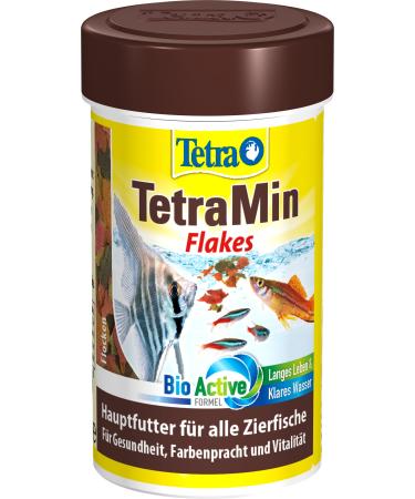 Tetramine flakes - fishing feed in flake shape for all ornamental fish balanced mixture for healthy fish and clear water 100 ml of can flakes 100 ml (1 Pack)