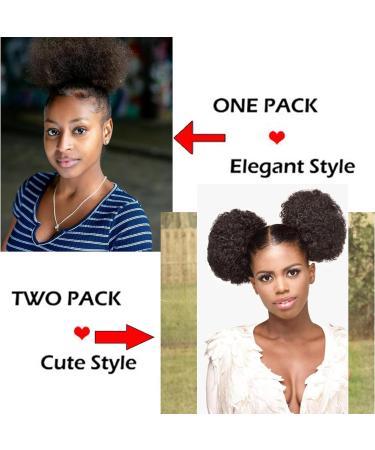 JHZHONG Afro Puff Drawstring Ponytail for Black Women Short Kinky Curly Afro Ponytail Synthetic Hair Afro Bun Drawstring Ponytail for Women Girls(small size(Pack of 2) Brown(4#) small size(Pack of 2) Brown (4#) - Buy Online on GoSupps.com
