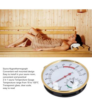 Sauna Hygrothermograph - Moisture & Temperature Measurement (10-120 ) | Versatile Home Sauna Accessory with Clear Display - Buy Online on GoSupps.com