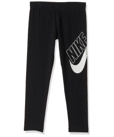 Nike Girls' Sportswear Favorites Graphic Tights XS Black/White