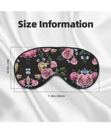 Shop Black Background Rose Soft Sleep Eye Mask | Breathable Eye Patch for Women | Ideal for Travel & Relaxation - Buy Online on GoSupps.com