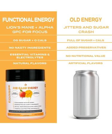 Forgge Focus Energy Drink Powder - Sugar Free Peach Mango with Lion s Mane Alpha-GPC & Nootropics for Enhanced Focus Vitamins & Electrolytes - Buy Online on GoSupps.com