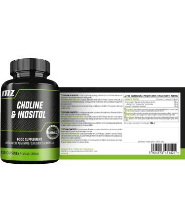 Choline et Inositol 1200 mg par portion - 120 g lules - 2 mois d'approvisionnement - Suppl ment di t tique de MZ - Buy Online on GoSupps.com