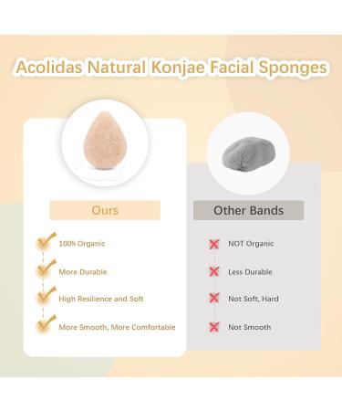 Konjac Exfoliating Organic Cleansing Facial Sponges Set | Natural Walnut Charcoal Scrubbers for All Skin Types | Ideal for Makeup Removal & Body Exfoliation - Buy Online on GoSupps.com